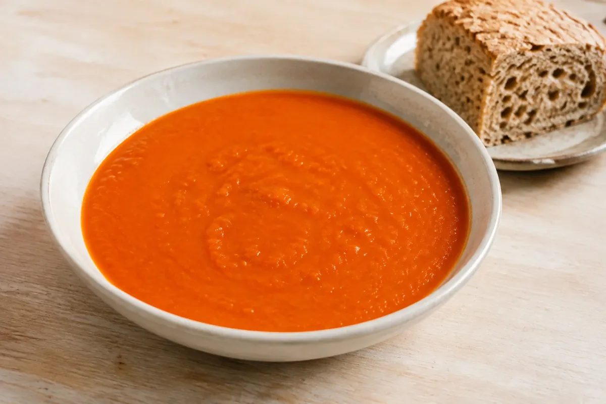 Tomatsuppe med røde linser